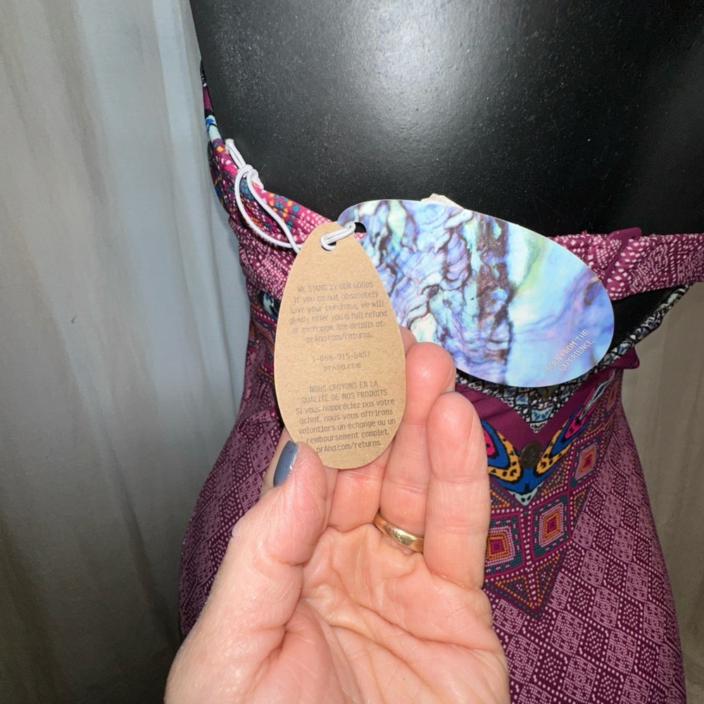 NWT PrAna Size Small Lahari One Piece Swimsuit Pomegranate Marrakesh E34 - Picture 8 of 9